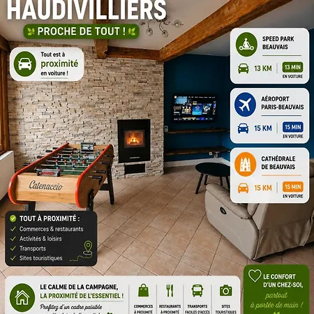 Prázdninový dům Maison A Colombages 1 - Situe A 15min De L'aeroport Paris-beauvais Haudivillers